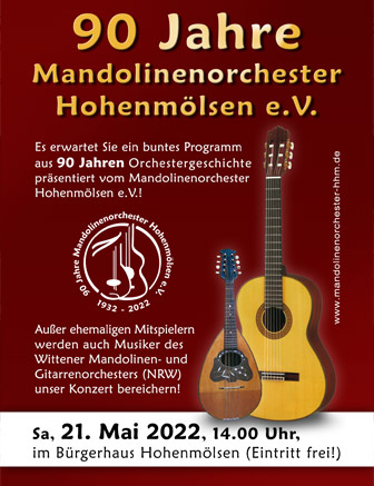 Plakat 90 Jahre Mandolinenorchester